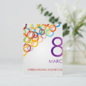 Farbenfrohe Karte für den Frauentag (Stehend Vorderseite)