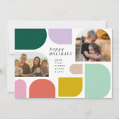 Farbenfrohe Karte für einen Aufenthalt in einem Ho (Vorderseite)