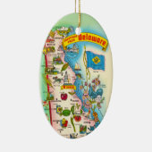 Farbenfrohe Karte Keramik Ornament (Rechts)