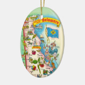 Farbenfrohe Karte Keramik Ornament (Links)