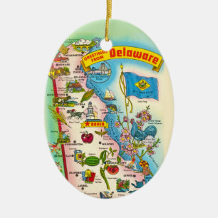 Farbenfrohe Karte Keramik Ornament