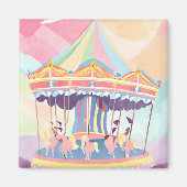 Farbenfrohe Karusselle Magnet - Whimsical Merry-Go (Vorne)