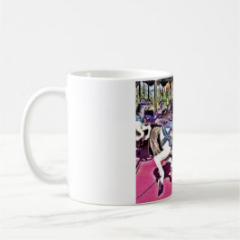 Farbenfrohe Karussellpferde im Karneval Foto Gesch Kaffeetasse