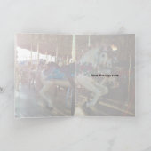 Farbenfrohe Karussellpferde / Karnevalsritte Karte (Innenseite)