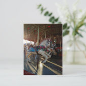 Farbenfrohe Karussellpferde / Karnevalsritte / Postkarte (Stehend Vorderseite)