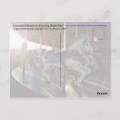 Farbenfrohe Karussellpferde / Karnevalsritte / Postkarte (Rückseite)