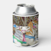 Farbenfrohe Karusselpferde Dosenkühler (Kanne Vorderseite)