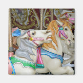 Farbenfrohe Karusselpferde Magnet (Vorne)