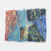 Farbenfrohe Kaskade Fleecedecke (Vorderseite (Horizontal))