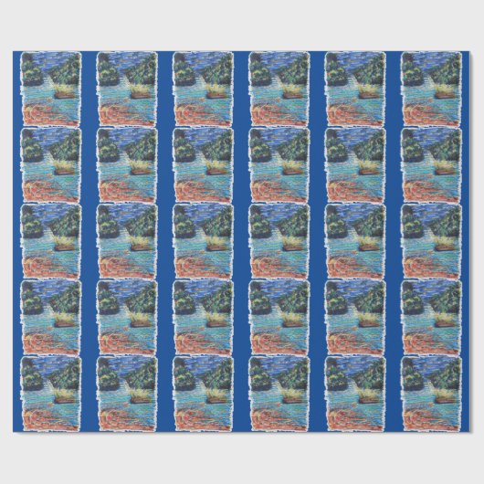 Farbenfrohe Kaskade Geschenkpapier (Flach)