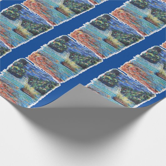 Farbenfrohe Kaskade Geschenkpapier (Ecke)