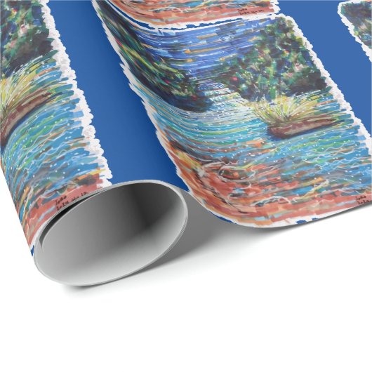 Farbenfrohe Kaskade Geschenkpapier (Rolleneckpunkt)