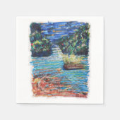 Farbenfrohe Kaskade Serviette (Vorderseite)