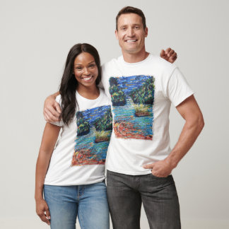 Farbenfrohe Kaskade T-Shirt