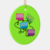 Farbenfrohe Kassetten Keramik Ornament (Rechts)