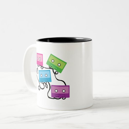 Farbenfrohe Kassetten Zweifarbige Tasse (Vorderseite Links)
