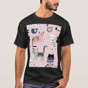 Farbenfrohe Kätzchen: Kindliches Rosa Vintage T-Shirt
