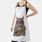 Farbenfrohe Katze Barista Schürze - Niedlicher Kaf (InSitu)