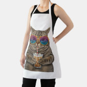 Farbenfrohe Katze Barista Schürze - Niedlicher Kaf (InSitu)