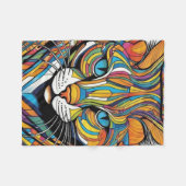 Farbenfrohe Katze Fleecedecke (Vorderseite (Horizontal))