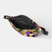 Farbenfrohe Katze in halloween Kostümmuster Bauchtasche (Offen)