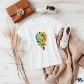 Farbenfrohe Katze in Heißluftballon Kunst T-Shirt