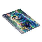 Farbenfrohe Katze, Splash, Malerei, Farbsortierung Notizblock (Rechte Seite)