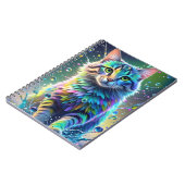 Farbenfrohe Katze, Splash, Malerei, Farbsortierung Notizblock (Linke Seite)