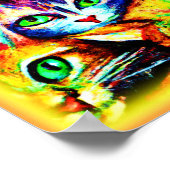 Farbenfrohe Katze und Kätzchen Muster. Jetzt kaufe Poster (Ecke)