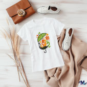 Farbenfrohe Katze unter Schirm Kunst T-Shirt