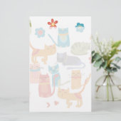 Farbenfrohe Katzen Druckgeschenke für Katzen Liebh Briefpapier (Stehend Vorderseite)