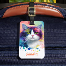 Farbenfrohe Katzen-Illustration und Individuelle N