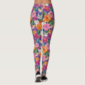 Farbenfrohe Katzen Leggings (Rückseite)