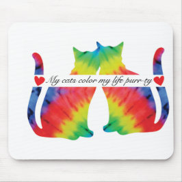 Farbenfrohe Katzen-Mauspad Mousepad