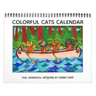Farbenfrohe Katzen Spaß Niedlich Whimsical 2022 Ki Kalender