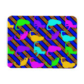 Farbenfrohe Katzen Streifen und Punkte Tierart Magnet (Horizontal)