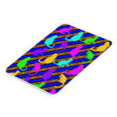 Farbenfrohe Katzen Streifen und Punkte Tierart Magnet (Linke Seite)