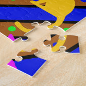 Farbenfrohe Katzen Streifen und Punkte Tierart Puzzle (Seite)