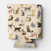 Farbenfrohe Katzen: Unterschiedliches Zuchtmuster Dosenkühler (Rückseite)