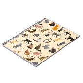 Farbenfrohe Katzen: Unterschiedliches Zuchtmuster Notizblock (Linke Seite)