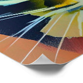 Farbenfrohe Katzenauge abstrakt streichelt kitschi Poster (Ecke)