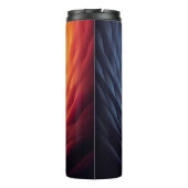 Farbenfrohe Katzenkunstgeschenke für Katzenmutter Thermosbecher (Rückseite)