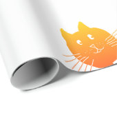 Farbenfrohe Katzenkunstzeichnung Umschlagpapier Geschenkpapier (Rolleneckpunkt)