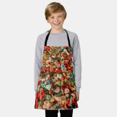 Farbenfrohe Kaugummi Kunst Schürze (Getragen)
