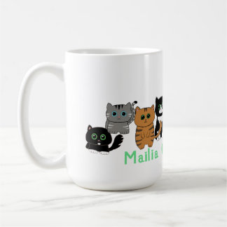 Farbenfrohe Kawaii Katzen Niedliches Cat Lover Ges Kaffeetasse