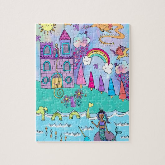 Farbenfrohe Kawaii Magische Fantasie Fairytale Puz Puzzle (Vertikal)