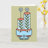 Farbenfrohe kawaii Zeichentrickfigurenkarten mit G Karte (Gelbe Blume)