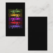 Farbenfrohe Kayak Paddling Adventures Kajak Visitenkarte (Vorne/Hinten)