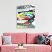 Farbenfrohe Kayaks Leinwanddruck (Insitu (Wohnzimmer))