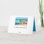 Farbenfrohe Kayaks Tropical Blank Grußkarte Karte (Rückseite)